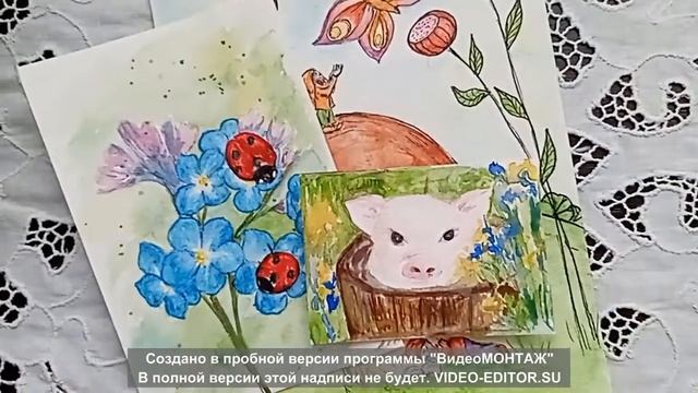 Оптовая продажа картин на Этси. ACEO ассортимент. смотреть онлайн