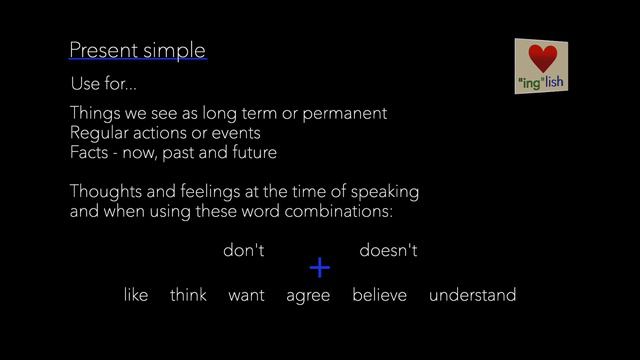 TENSE = TIME Present simple (No audio) смотреть онлайн