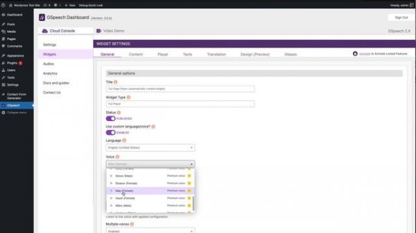 GSpeech WordPress Plugin - Full Player : Installation Guide - Paid version : Translate WordPress