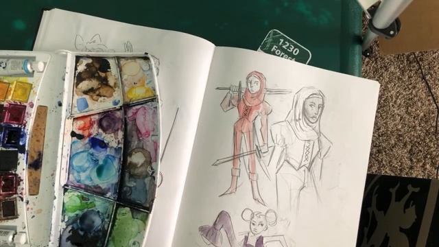 Water coloring sketches part 2 смотреть онлайн