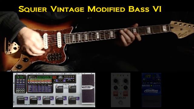 Squier Vintage Modified Bass VI Digitech sDRUM Jamman SoloXT GNX4 смотреть онлайн