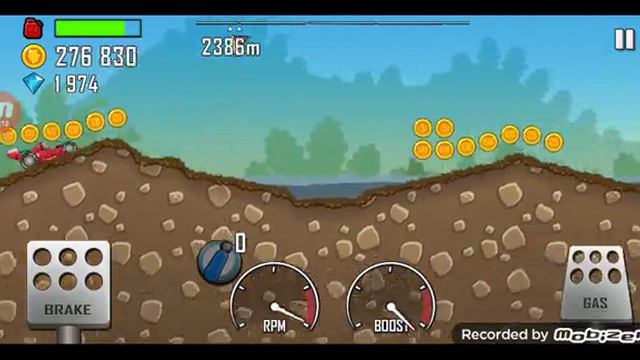Hill climb racing #5 СУПЕР СКОРОСТЬ У МАШИНЫ😱 смотреть онлайн