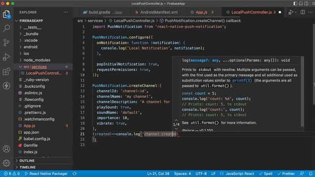 React Native Push Notification Using Firebase | Remote Push Notification | Local Push Notification смотреть онлайн