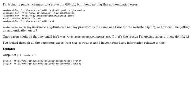 Can't authenticate with git смотреть онлайн