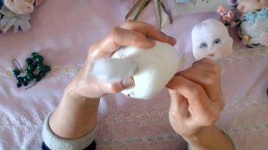 521.Кукла своими руками. Голова куклы из носка. Утяжки лица . Лицо для куклы. Cabeza muñeca.
