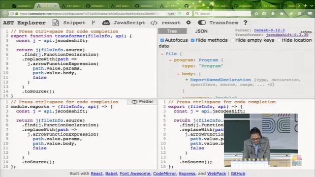 JSDC 2017 - R101#D203 jscodeshift: Refactor JS w/ JS By Folio смотреть онлайн