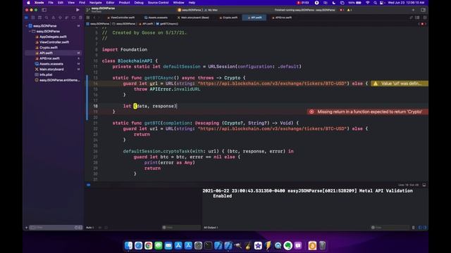 Swift Tutorial: Async URLSession (conversion from previous BTC price tracker project) смотреть онлайн