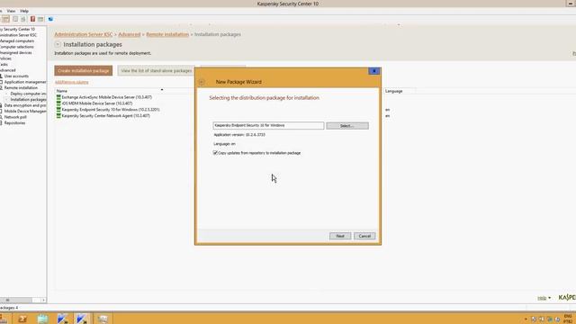 Como criar um pacote de instalação usando o Kaspersky Security Center смотреть онлайн