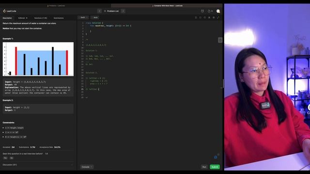 LeetCode 11 - Container With Most Water | Решение с объяснением | Swift смотреть онлайн