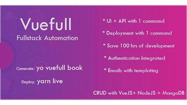 Vue Fullstack Automation - Database CRUD Generator using VueJS, NodeJS, MongoDB | Codecanyon смотреть онлайн