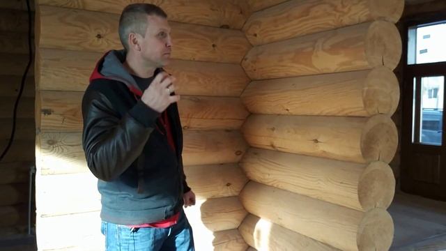 Конопатка сруба из оцилиндрованного бревна смотреть онлайн