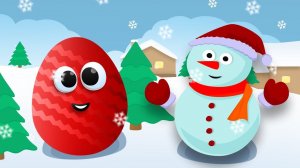 НОВОГОДНИЙ обзор - ВЕСЕЛЫЙ Снеговик открывает Яйца Сюрпризы с игрушками Вспыш и чудо машинки