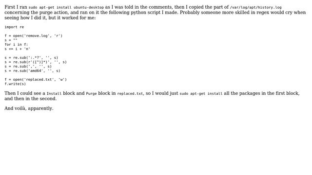 Ubuntu: Undo apt-get remove --purge (2 Solutions!!) смотреть онлайн