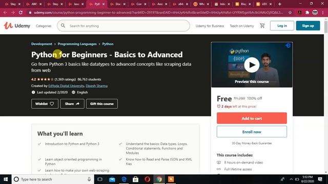 Python free online courses || #UDEMY_FREE_ONLINE_COURSES смотреть онлайн