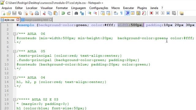 Curso de CSS3 - Aula 07 - Margin e Padding смотреть онлайн