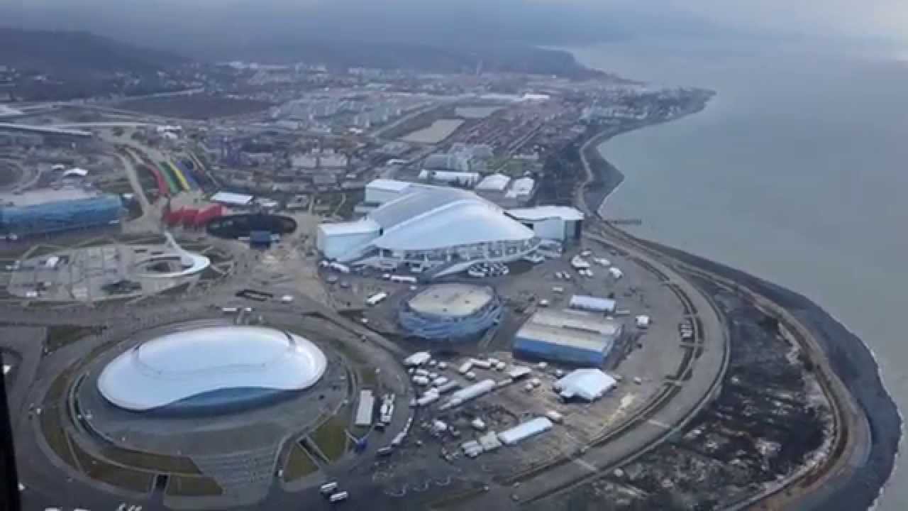 Олимпийский Сочи с вертолёта смотреть онлайн