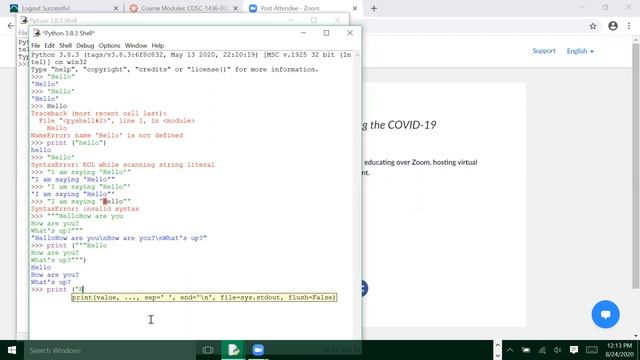 1436 - Chapter 2 Strings, String Concatenation and Escape Sequence Characters смотреть онлайн