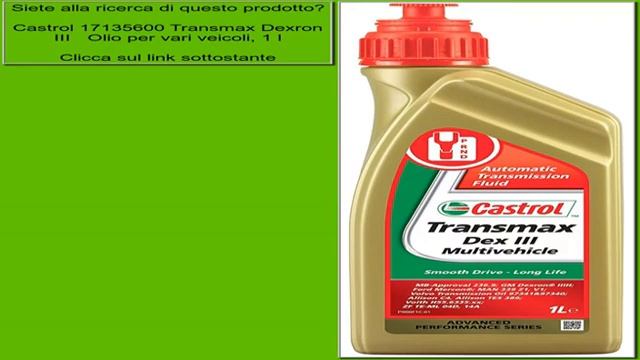 Castrol 17135600 Transmax Dexron III   Olio Per Vari Veicoli, 1 L