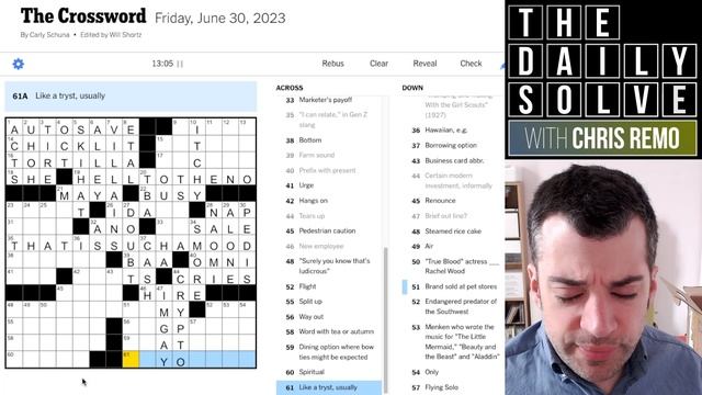 Friday: A Crossword With Real Sass! - 30 June 2023 New York Times Crossword смотреть онлайн