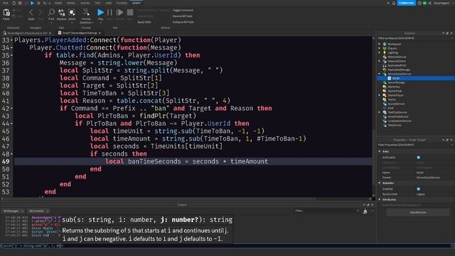 ?️ ROBLOX STUDIO - How to Script a Time Ban Command смотреть онлайн