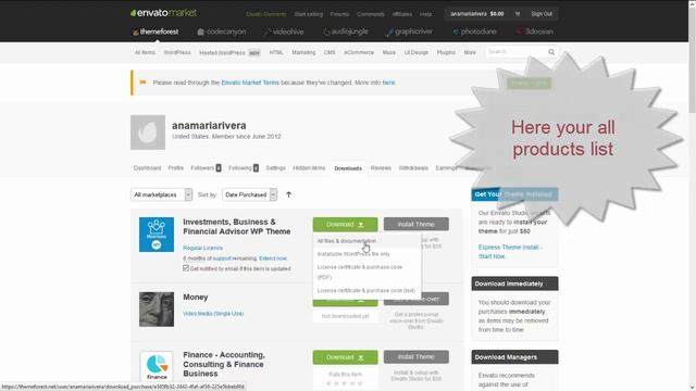 How to Download a Purchased Theme from Themeforest account смотреть онлайн