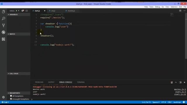 nodejs - חלק 3 - מפעילים פונקציה של קובץ אחר בייבוא REQUIRE смотреть онлайн