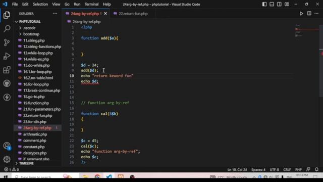 function arguments by reference in PHP || #php23 смотреть онлайн