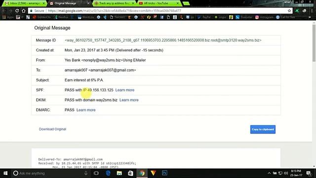 How to check your Gmail unknown mail IP address and find location 2017 HINDI смотреть онлайн