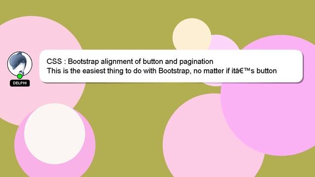 CSS : Bootstrap alignment of button and pagination смотреть онлайн