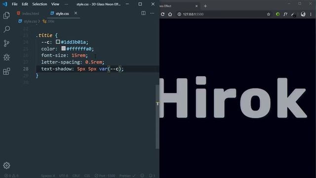 #9 3D HOLOGRAPHIC TEXT Effect with CSS | TFAQ HTML CSS JS - Series смотреть онлайн