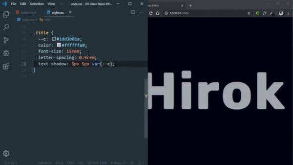 #9 3D HOLOGRAPHIC TEXT Effect with CSS | TFAQ HTML CSS JS - Series