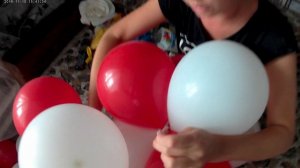 Аэродизайн. Двухцветная гирлянда из шаров. Оформление входной группы