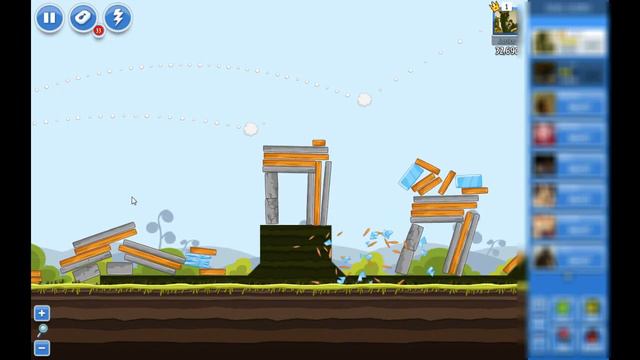 Angry Birds Mighty Hoax 8 Walkthrough Facebook 3 stars смотреть онлайн