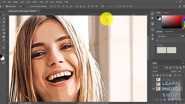 How to make photos into cartoon effect easily in Photoshop | Photoshop Tutorials | Photoshop Action смотреть онлайн