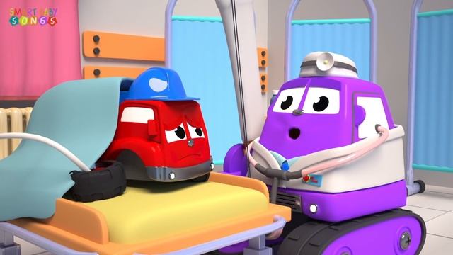 FRIENDS ON WHEELS EP 31 - THE HELICOPTER TAKES THE DUMP TRUCK AT THE HOSPITAL смотреть онлайн