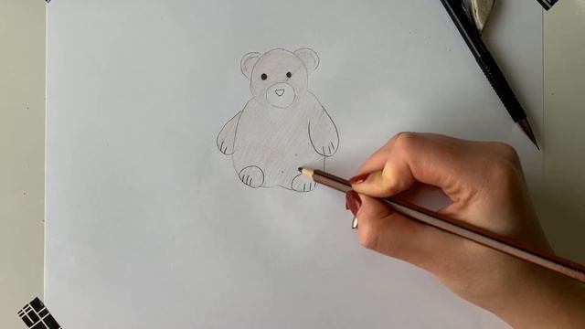 Как рисовать и раскрашивать медведя (рисунки для детей), изучаем цвета смотреть онлайн