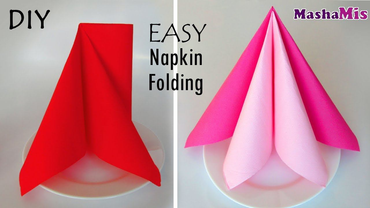 Как ПРОСТО и КРАСИВО СЛОЖИТЬ САЛФЕТКИ/сервировка стола/DIY EASY NAPKIN FOLDING смотреть онлайн
