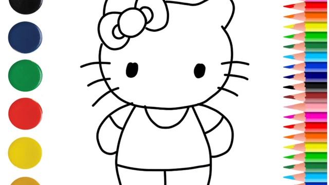 draw HELLO KITTY, рисуем легко ХЕЛОУ КИТТИ смотреть онлайн