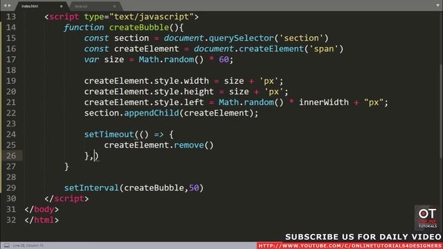 Animated Realistic Bubbles using Html CSS & Vanilla Javascript смотреть онлайн
