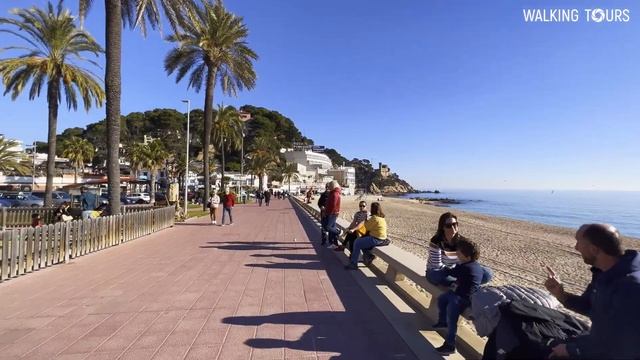 4K Lloret de Mar (Catalonia, Spain) from Beach to Beach Walking Tour • Part 3 • January 2022 смотреть онлайн