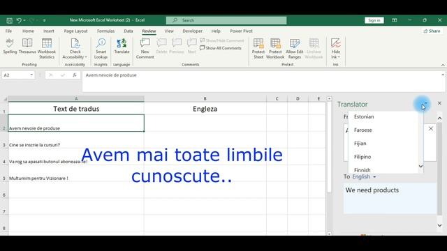 Traducere folosind excel, Translate using excel смотреть онлайн