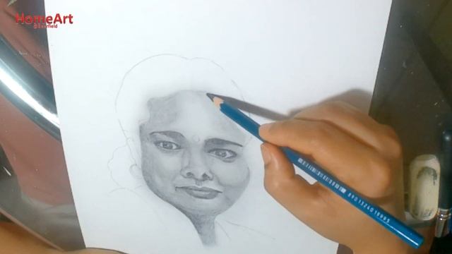 Pencil Sketch Black and White Portrait Series TJ#14| HomeArt Plus смотреть онлайн