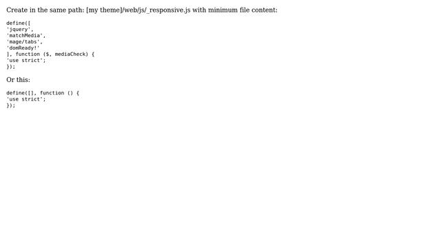 Magento: How to remove `js/responsive.js` and `js/theme.js` from Magento 2? (3 Solutions!!) смотреть онлайн