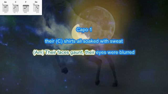 Ghost Riders in the Sky by Johnny Cash play along with scrolling guitar chords and lyrics смотреть онлайн