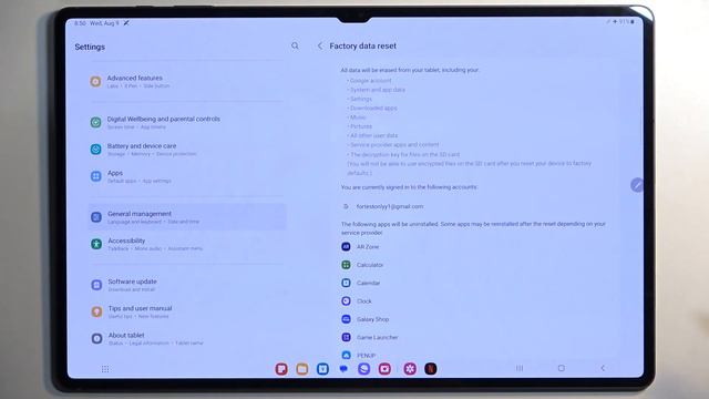 How to Hard Reset via Settings on SAMSUNG Galaxy Tab S9 Ultra 5G смотреть онлайн