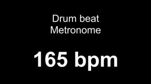 165 bpm metronome drum