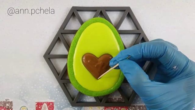 Avocado cookies. Имбирный пряник - Влюбленные Авокадо. Мастер-класс по пряникам. Cookies with icing смотреть онлайн