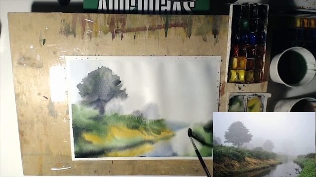 РИСУЕМ С КАТЕЙ пейзаж акварелью.*ART-MASTER* смотреть онлайн