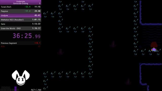Undertale Genocide Speedrun PB - 1:12:37 смотреть онлайн