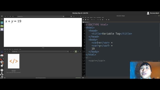 HTML Quickie - (Variable) | Program math variables смотреть онлайн